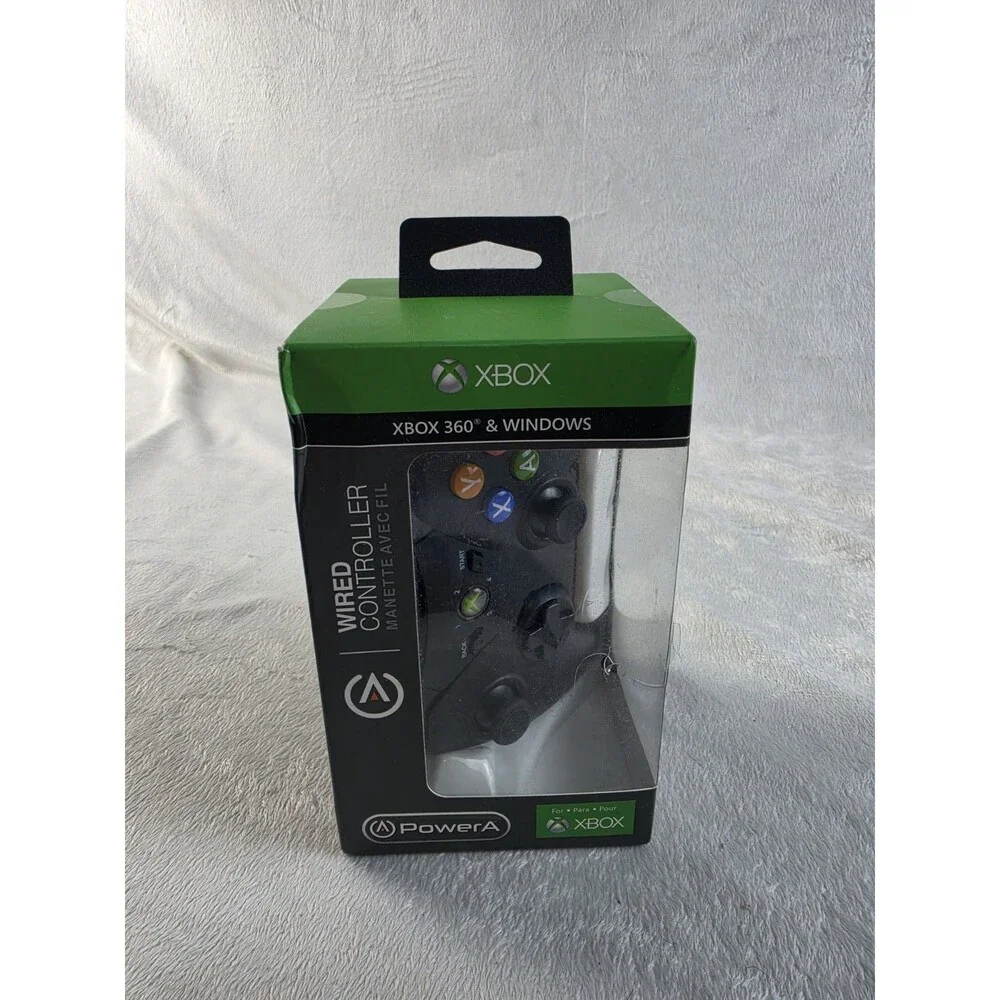 Full Sized Power A BLACK  1 Wired Controller Xbox One Windows 10 PowerA*read